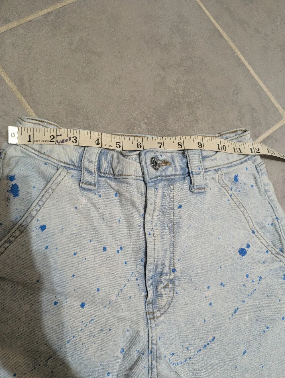 Wild Fable Size 2 Highest Rise Utility Paint Splatter Distressed Denim Shorts